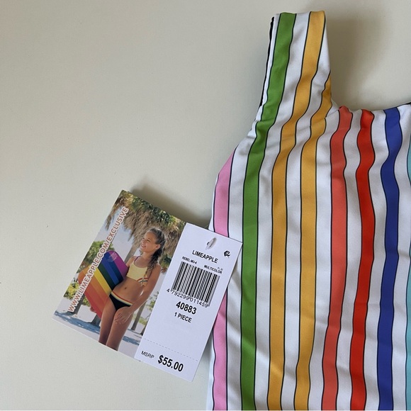 Limeapple Girl’s Rebel - Reversible Rainbow Sunglasses One Piece Swimsuit - Picture 6 of 16